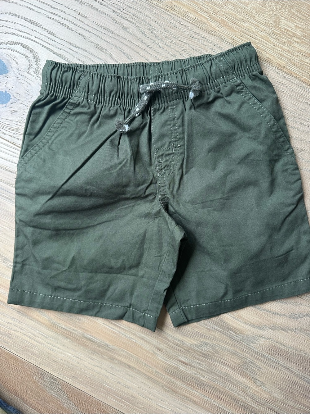 Cat & Jack Elastic Waist Shorts Olive Green 4T